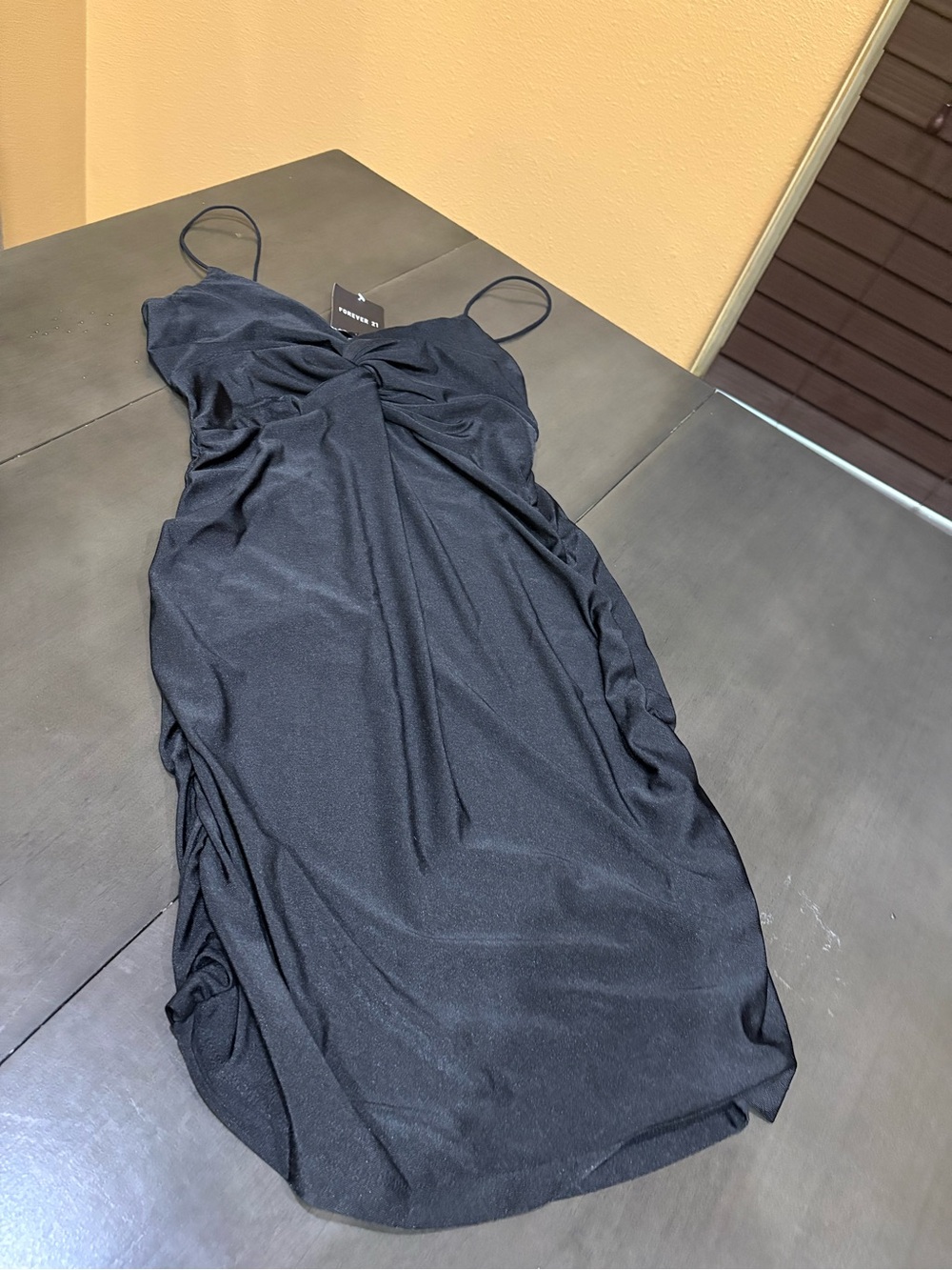 Forever 21 Black Twist Bodice Dress -NWT
